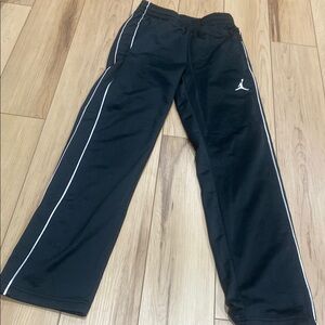 Jordan Kids Black Sweatpants with White Accents